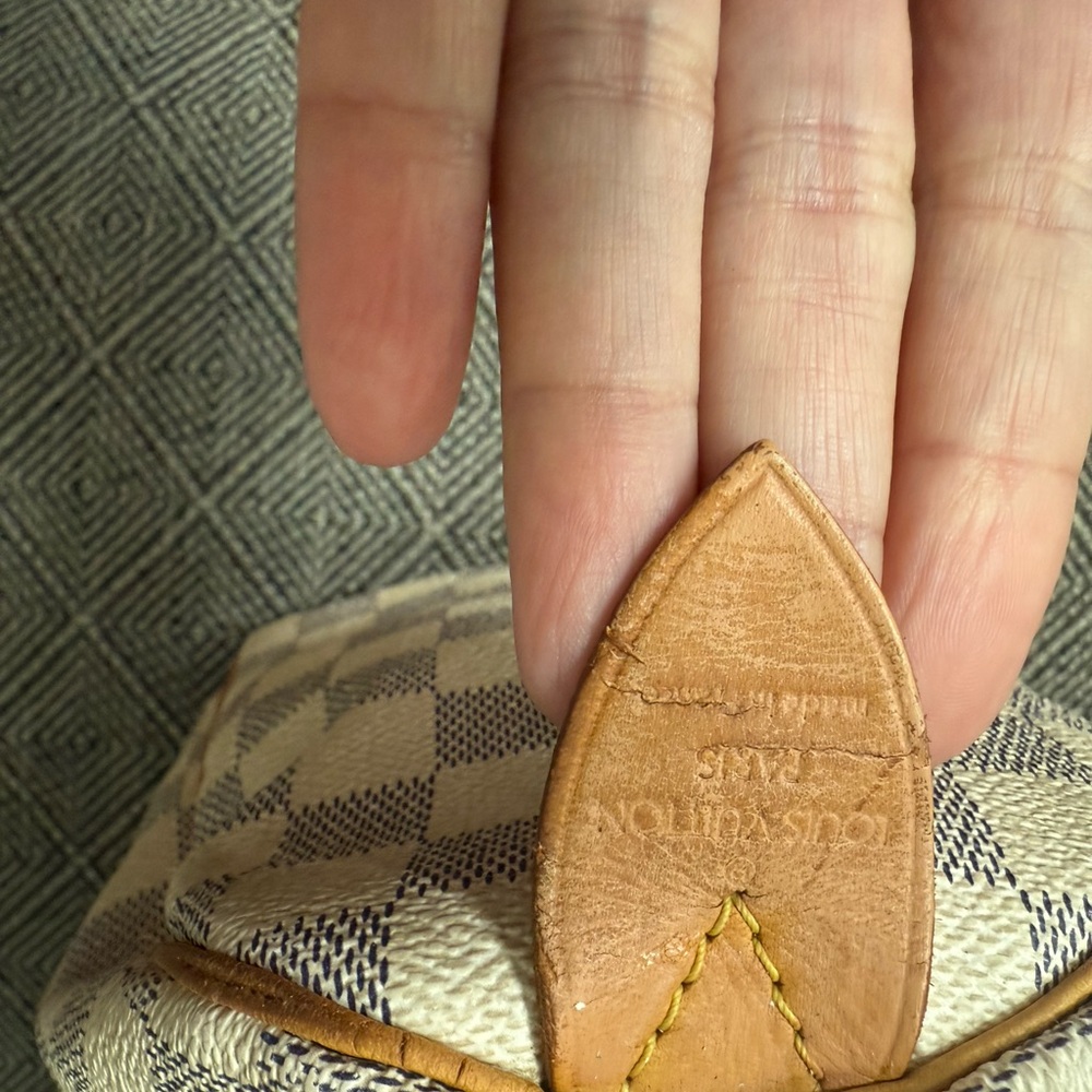 Authentic! Louis Vuitton Checkered Satchel with Pink Bow - Picture 8 of 16